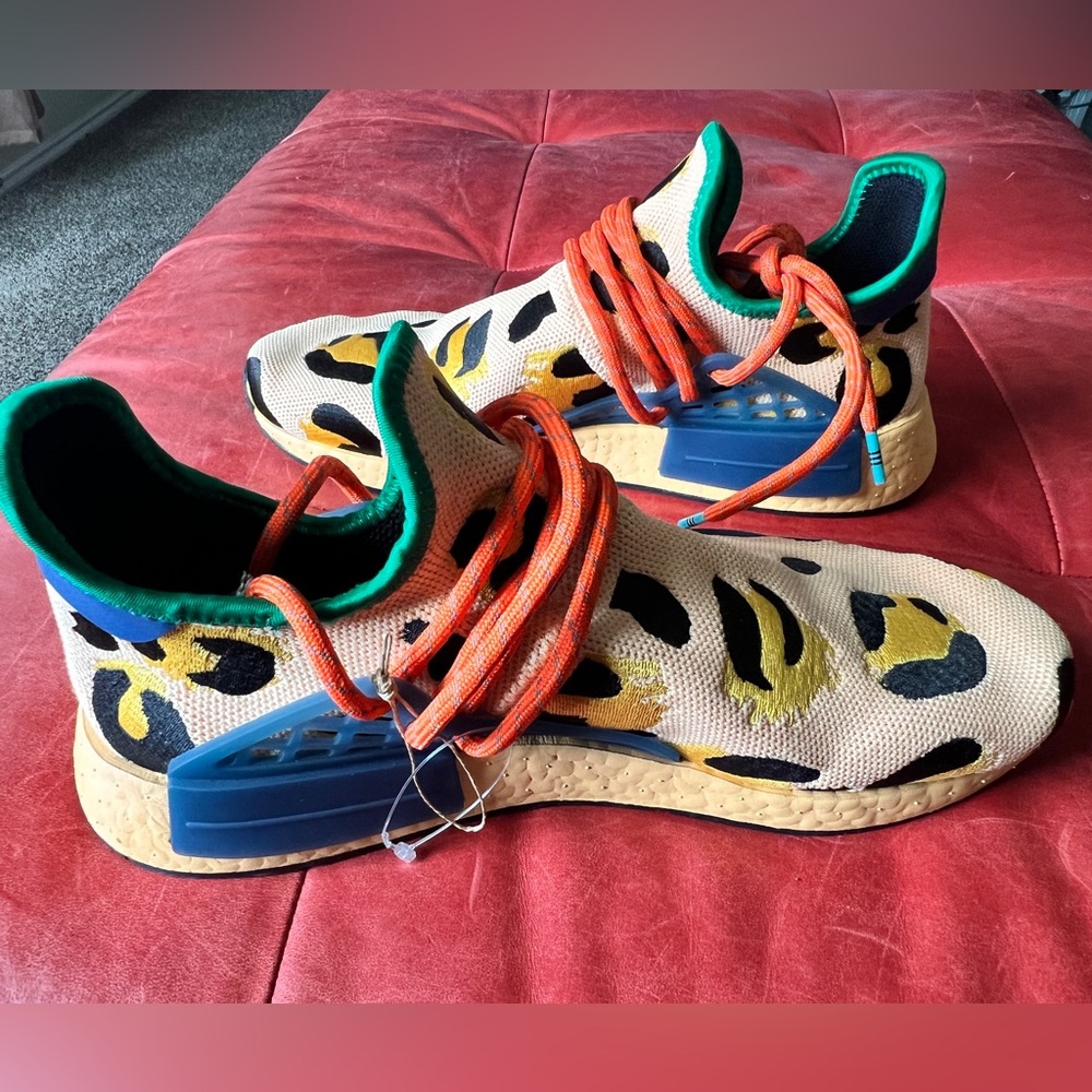 adidas NMD Hu Pharrell ‘Animal Print Leopard Pulse Amber’ size 9.5M - Picture 4 of 6